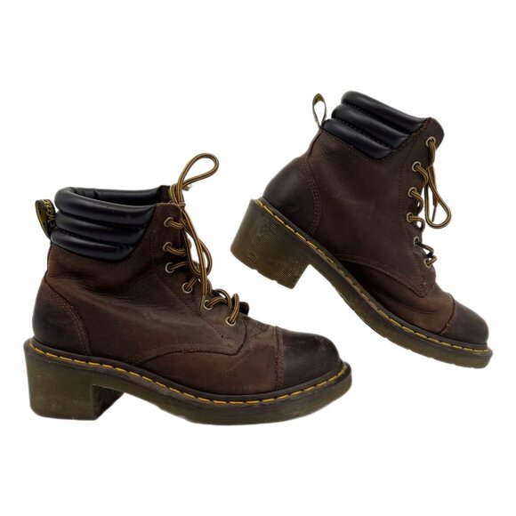 Dr. Martens Shoes - Dr. Martens Brown Alexandra Lace Up Leather Boots | Size 9